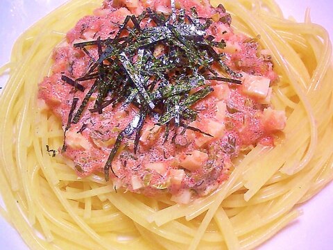 明太子高菜チーズパスタ